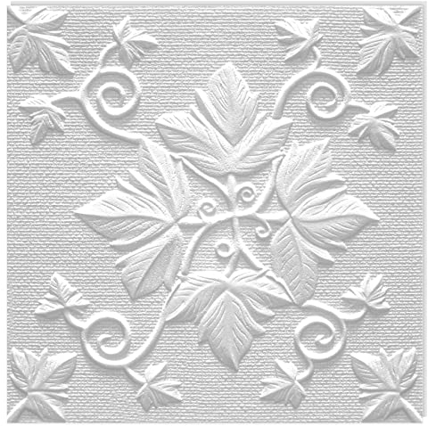 Marbet Design Deckenplatten aus Styropor EPS - Deckenpaneele leicht & robust im modernen Design - (10QM Sparpaket GRONO 50x50cm) Deckenplatte Feuchtraum Decke Dekor