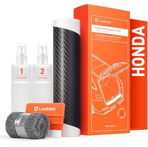 Luxshield Ladekantenschutz Folie für Honda Jazz 4 (IV) GR I 2020-2025 - Stoßstangenschutz, Kratzschutz, Lackschutzfolie - Carbon Schwarz
