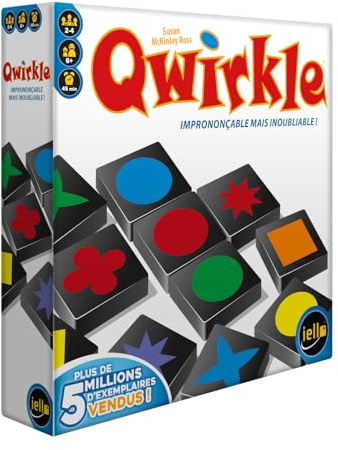 IELLO Qwirkle – Version française – Jeu de Société Familial de Logique et Stratégie – 108 Tuiles en Bois | 2 à 4 Joueurs | 30 Min | Dès 6 Ans