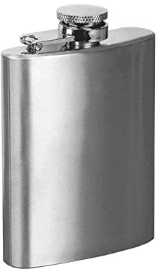 Flachmann Edelstahl, Hip Flask, Flachmann Klein, 4 Oz/110ml, mit Trichter, Tragbar Auslaufsicher, für Whiskey, Rum, Wodka, für Wandern Party