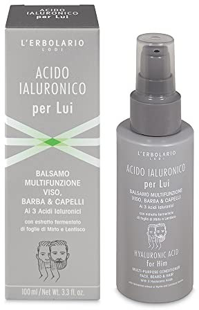L´Erbolario Acido ialuronico per Lui Lozione Crema per Viso, Barba e Capelli