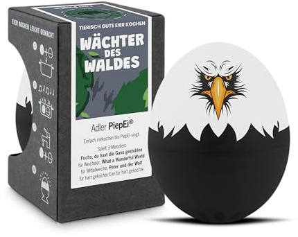 Adler PiepEi - Singende Eieruhr zum Mitkochen - Eierkocher | Zusammen mit den Eiern kochen: Spielt für weich, mittel & hart eine Melodie - Lustiger & funktionaler Eggtimer - Musik Kochei