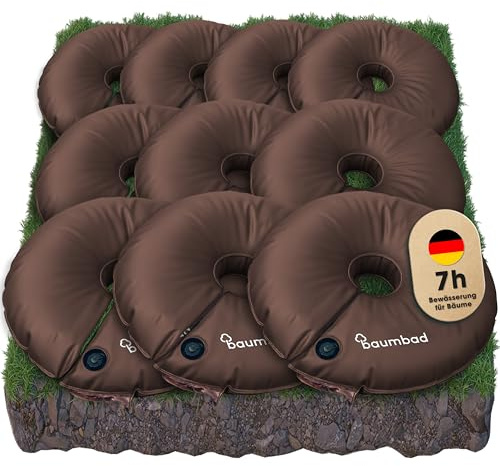 baumbad 10 Premium Bewässerungsring 55 Liter, PVC UV Beständig, Baumring zur Bewässerung in Grün, Baumunterstützung für heiße Sommer