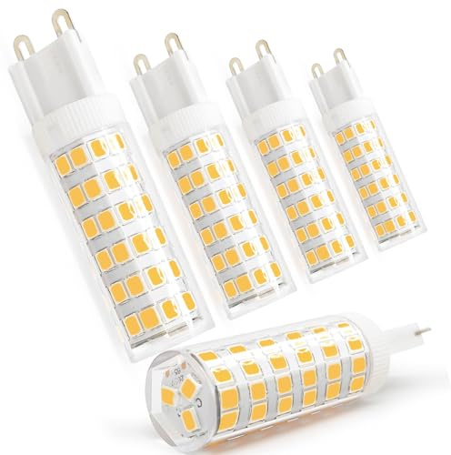 Tupolife Leuchtmittel G9 LED Warmweiß Lampe 5w Ersetzt 50w Leuchtmittel Halogenlampe, LED G9 Warmweiss 3000K Nicht Dimmbar Kein Flackern Enegiesparende Birne, 5 Stück