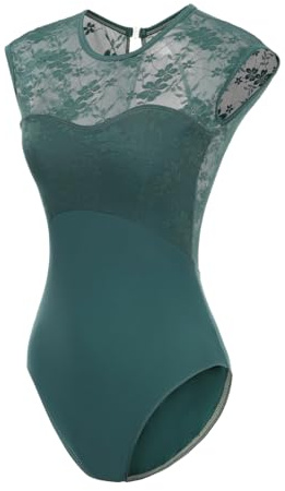 Lanbodance Short-sleeved Ballet Suit for Adults, Dance, Gymnastics, Body, S