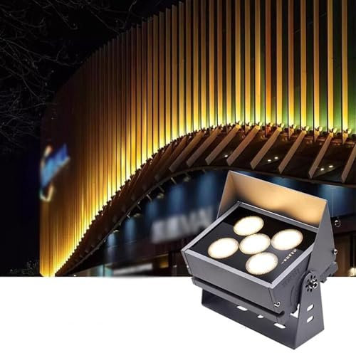 Spot LED Exterieur - Projecteur De Sol Lumières, Projecteur À Angle Réglable 220V, Projecteur Mural De Projection Étanche À LED Pour Extérieur, Lampe Murale Extérieure À Faisceau Ultra Longue(Yellow,1