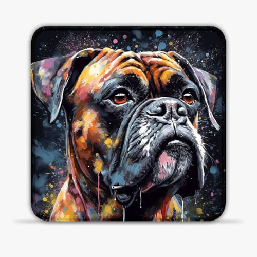 Tapis Souris Peinture Boxer (30X30) CM 11.81(in) Tapis Souris Jeu SU Tapis Souris en Tissu Tapis Souris d'ordinateur avec Compatible avec Les Souris Laser et optiques