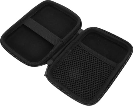Blutzuckermessgeräte Tasche Schwarz aus Pu Lint, Kompakt | Reise und Alltag, Passend für Messsets, Handliches Design, Leicht zu Verstauen im Auto oder Rucksack