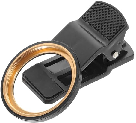 POPETPOP Clip para Lente de Teléfono Inteligente Filtro Auxiliar, Abrazadera Grande de ABS, Silicona y Aleación de Aluminio para Cámara Móvil