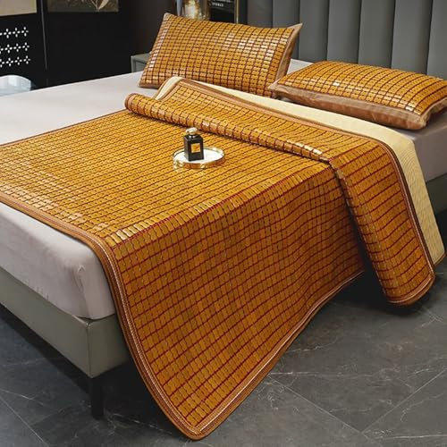 HPIRFYE Letto in stuoia di bambù,stuoia di bambù in Tessuto a rapido Raffreddamento,Materasso Giapponese Matrimoniale Pieghevole