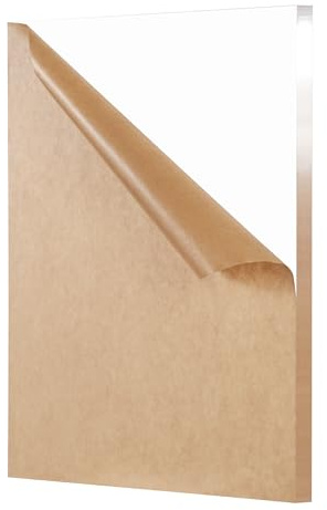 KAITELA Clear Acrylic Sheet 3/8 Thick Cast Plexiglass Panel 18 x 24 Plastic Board for Craft Projects, Sign, Laser Cutting, Engraving, Home Decor
