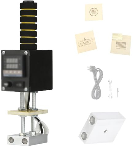 Mini Handhållen Värmepress, Digitalt Läderverktyg, 5 * 7/8 * 10/10 * 13cm, Aluminiumvärmeplatta, 0-400°C Intervall, Svamphandtag, 6 Mm Stanshål, För Läder, Trä,10 * 13cm