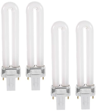 SAFIGLE Lampade UV per Unghie 12w 365nm 4 Pezzi in Vetro, Tubo per Asciugatura Rapida e Lunga Durata, Ricambio per Light Curing Manicure