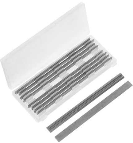 Housoutil Lot De 10 Lames De Rechange Pour Raboteuse Électrique En Acier Rapide Hss, 82 x 5,5 x 1,1 Mm, Pour Travail Du Bois Précis Et Usage Unique, Accessoires Compatibles Menuiserie Professionnelle