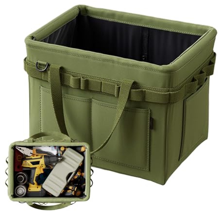 Flkiglm Organizer per bagagliaio SUV pieghevole per auto, organizer per alimenti, organizzazione e stoccaggio per SUV, viaggi, campeggio, picnic