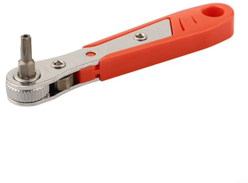 Tournevis à cliquet à angle droit compatible avec le kit d'embouts Torx compatible avec T6 T40, mini clé réversible pour les zones étroites, outil à cliquet compact en alliage d'acier pour le travail
