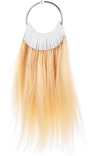 Veemoon Anneaux D'échantillons de Coloration Capillaire 30 Pièces en Cheveux Humains Réels Nuancier pour Teinture, Compatibles Salons de Coiffure, Adaptés aux Coiffeurs et Particuliers