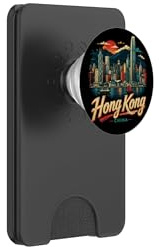 Vintage Hong Kong China Travel Souvenir Landmark Gift PopSockets PopWallet for MagSafe