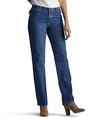 Lee Women's Relaxed Fit All Cotton Straight Leg Jean, Livia, 14