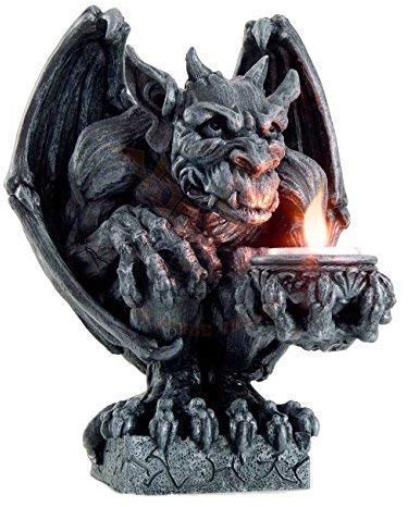 Gargouille Figure avec Porte-Bougies Gothique Chandelier Bougeoir Dragon