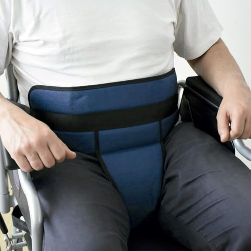 Ortones - Cintura di Supporto e di Sicurezza per Sedia a Rotelle Pelvico - Imbottita e Regolabile – Imbracatura Perineale per Maggiore Sicurezza - Taglia Unica