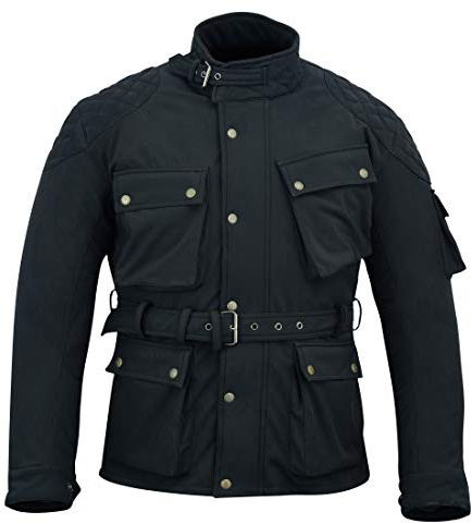 warrior gears Protect Softshell - Chaqueta de moto para hombre impermeable resistente al viento transpirable tela Hitech |