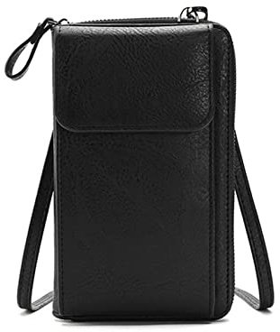 Kememo Handy Umhängetasche Damen, PU Leder Handytasche zum Umhängen mit Geldbörse Kartenfächer, Crossbody Umhängetaschen Geldbeutel Brieftasche Kleine Tasche