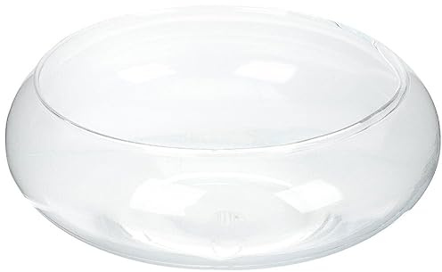 Happyyami Ciotola Di Pesce Di Vetro Fiore Vaso Di Vetro Ciotola Trasparente Bocca Larga Vaso Rotondo Terrario Impianto Di Aria Piantatrice Succulenta Idroponica Contenitore Floreale Vaso