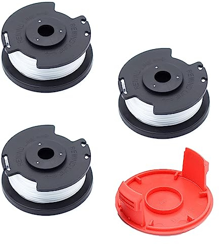 3 Stücke Rasentrimmer Spule, F016800351 Trimmer Fadenspule für Bosch Rasentrimmer Ersatzspule (Länge: 6m, Ø1,65mm mit Spulenabdeckung) ART 24, 27, 30 und ART 30-36 LI
