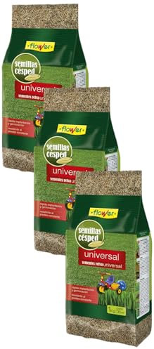 Flower - Semillas de Césped Universal 1kg | Rápida Germinación | Máxima Calidad | Para 35 m2, 16x16x16.5 cm, Material Semilla (Paquete de 3)