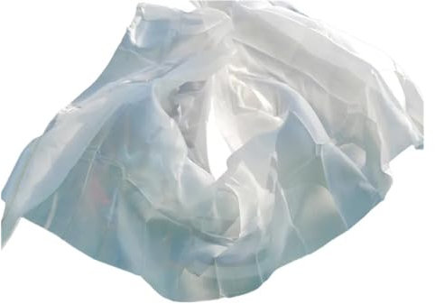 Bauchtanz Seidentuch Tanzschleier Frauen Seide Bauchtanzschleier Weiß Bauchtanz Tuch (Color : White, Size : L-250cm-114cm)