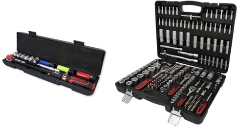 KS Tools Einsteck Drehmomentschlüssel 1/2 ERGOTORQUEprecision 516.2400 & 917.0779 1/4+3/8+1/2 Steckschlüssel-Satz, 179-tlg