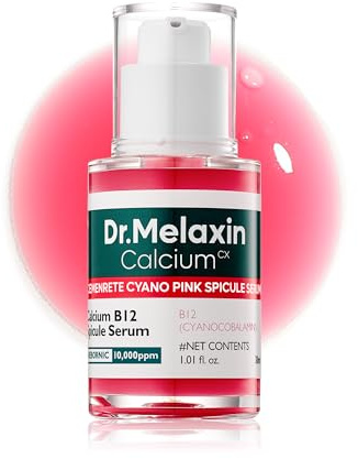 Dr.Melaxin Cyano Pink Spicule Niacinamide Serum – Vitamin B12 Pore Minimizer, Liquid Microneedle Facial Treatment for Enlarged Pores, Microneedling Skin Renewal & Texture Refining (30ml)