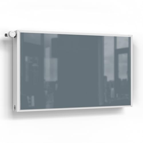DEQORI Lámina magnética para calefacción, 100 x 60 cm, color gris oscuro, decorativa para radiadores, lámina decorativa autoadhesiva, magnética y se puede escribir