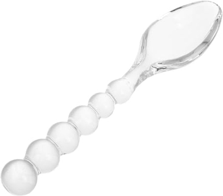 OHPHCALL Cucharas de Vidrio Transparentes para Postres y Café Expreso, Cucharillas para Yogur y Helado, Diseño Creativo, Tamaño Compacto y Material Seguro para Servir en Cafeterías