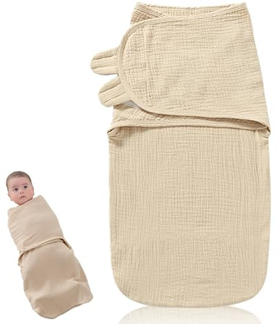 Emmaillotage Bebe 0-6 Mois, Sac d'emmaillotage pour bébé, Couverture Emaillotage Bebe, Facile pour Nouveau-né Sac d'Emmaillotage en Coton Biologique, Indispensable pour Nouveau-né Garçon et Fille