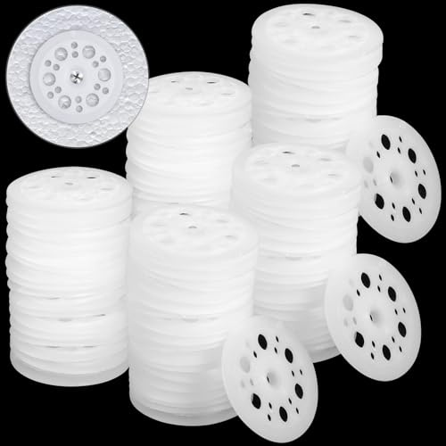 Plastic Washers, 500 Pcs Insulation Washers, 46mm White PP Foam Panels Foam Board Washer, Tile Backer Board Washer for Fixing Attaching Supporting Foam Insulation Plates & Load Spreading