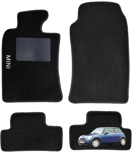 SERIE 4 TAPPETI - TAPPETINI IN MOQUETTE NERI PER MINI R50 e R53 dal 2001 al 2006