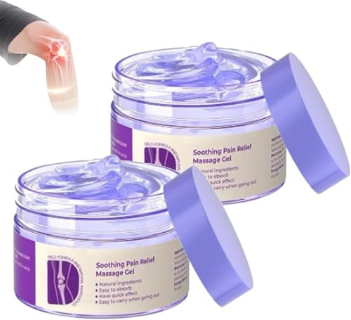 Gel Morado para Articulaciones con Extracto de Cúrcuma, Alivio del Dolor Articular, Gel de Masaje Morado Calmante, Alivia eficazmente el dolor en rodillas, manos, cuello, zona lumbar y pies