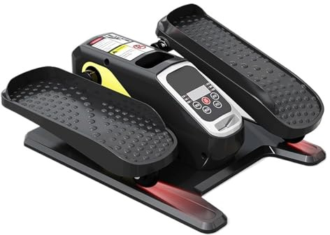 Mini Entrenador Elíptico Eléctrico Compacto Paso A Oficina En Casa Silenciosa Rehabilitación De Piernas Bajo Impacto Pantalla LCD Negro Sin Pasamanos Alivia La Fatiga