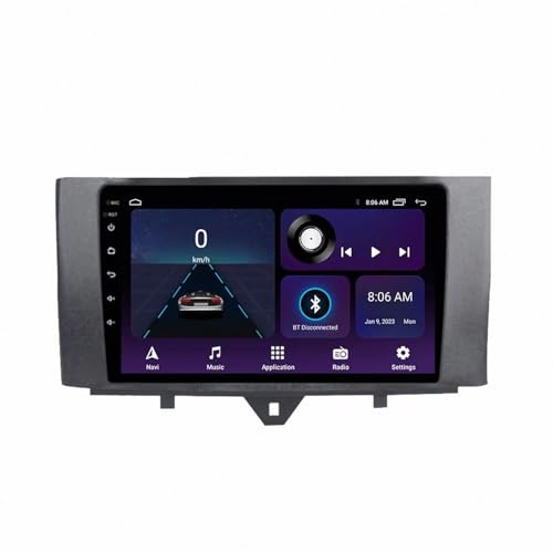 Carplay-Skärm för Benz Smart Fortwo 2011-2015 Röststyrning, Gps-Navigering, Med Kamera, Dashcam, Wifi, Bluetooth Bilradio Stereo Gps Navi, 4 Kärna 1G＋32G