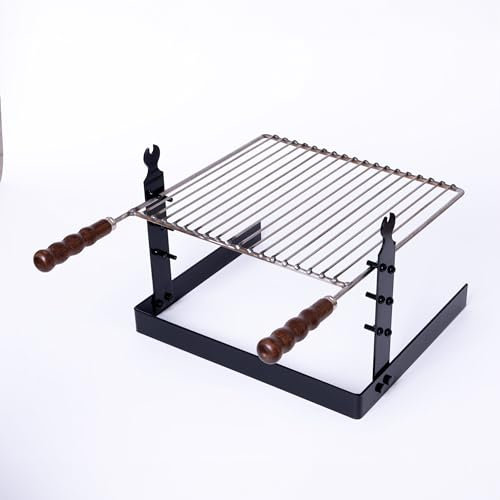 Griglia in Acciaio Inox 18/10 Regolabile in Altezza Piccola 45 × 60 × 20 cm (Grande: 60x60x20)
