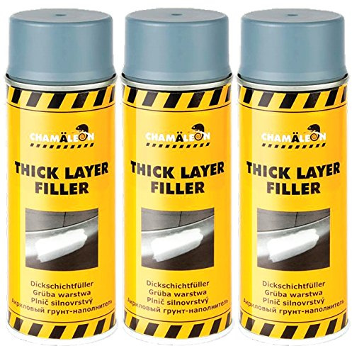 Chamäleon 1K DICKSCHICHTFÜLLER 400ml Spray FÜLLER Thick Layer GRUNDIERUNG (Grau, 6)