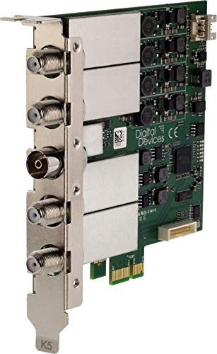 Digital Devices Max M4 – 4 Tuner TV-Karte Multi-Band (Alle Empfangsarten, SAT, Kabel, Terrestrisch, Unicable, U-HD / 4K / HEVC) - PCIe, 24/7 tauglich