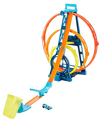 Hot Wheels GLC96 Track Builder Unlimited Triple Loop Kit, Multi-Coloured