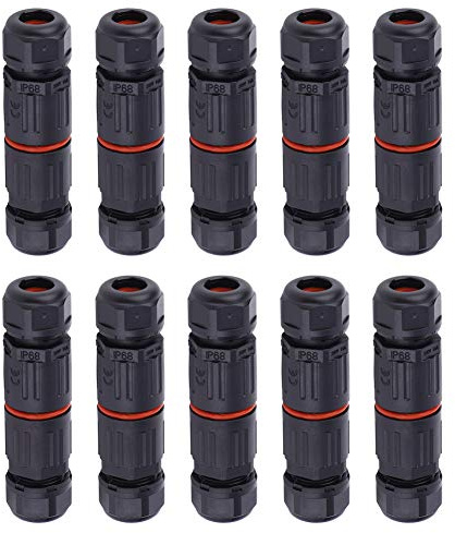 10pcs Ip68 Waterproof Electrical Junction Box, 3 Pin Electrical Connectors for Power Supply Network Communication Equipment Lighting 0.5mm²~2.0mm²