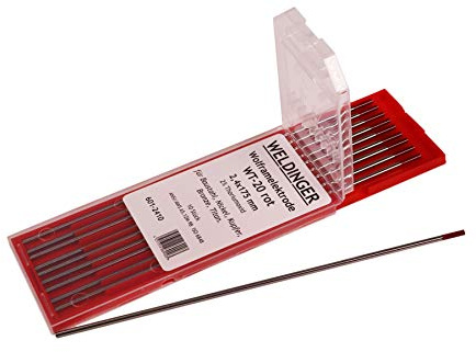 WIG-Wolframelektrode WT-20 rot 2,4 x175 mm 10 Stück