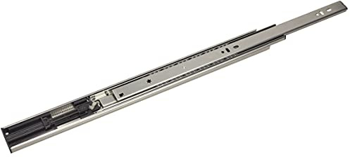 GAMET guía de bolas para cajón Titan S PK10 2 en 1 push to open y cierre suave, 600 mm x 45 mm, extracción total, carga 35 kg, resistente a 80.000 ciclos, 1 par