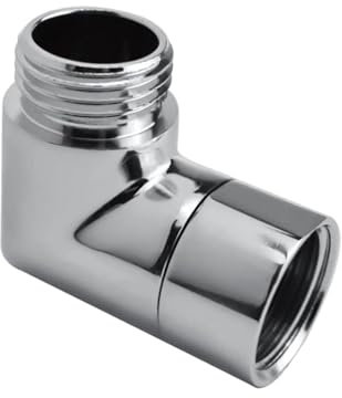 Qianly G1/2 Shower Elbow Adapter Coupling, Bathroom Fixtures, Pipe Fittings, Bathtubs Parts Connector Shower Arm Extension - Right Angle