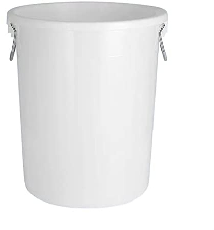 poubelle Poubelle 50/60/100/160/280L, poubelle commerciale de grande capacité avec couvercle, poubelle épaisse de cuisine domestique, poubelle industrielle ronde Pour l'extérieur ( Size : 50L , Color